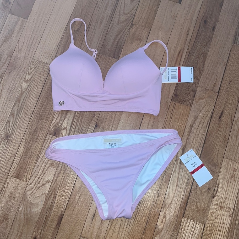 Michael Kors Light Pink XS Two-Piece Bikini Set